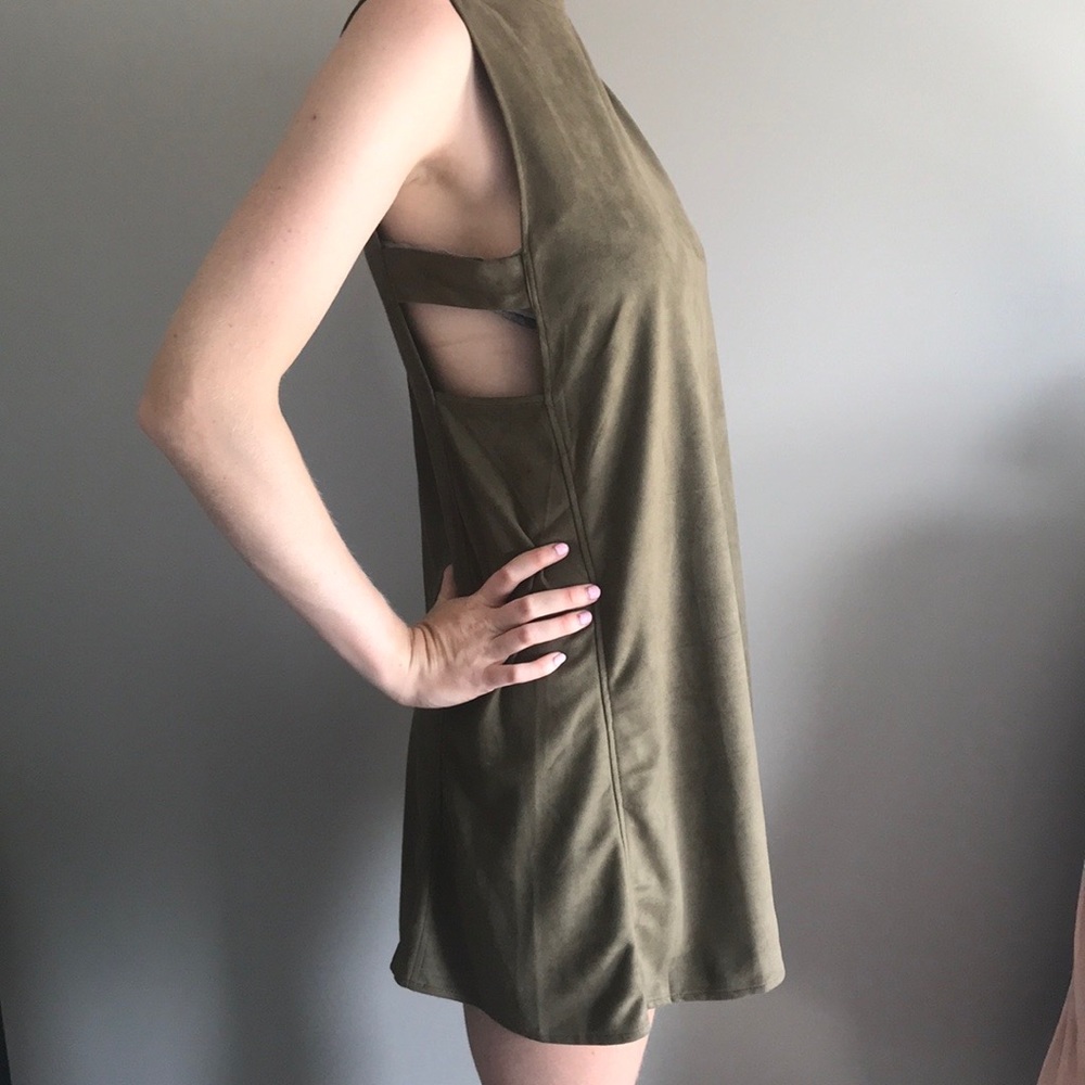 Suede Shift Dress NWT - Picture 2 of 6